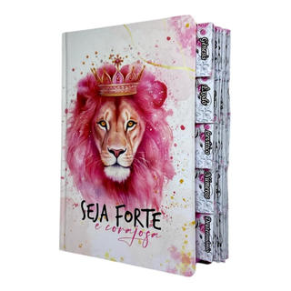 Bíblia Letra Gigante Linguagem Arc Leão Seja Forte Rosa Capa Dura Com Abas Adesivas e Harpa em Oferta na Shopee