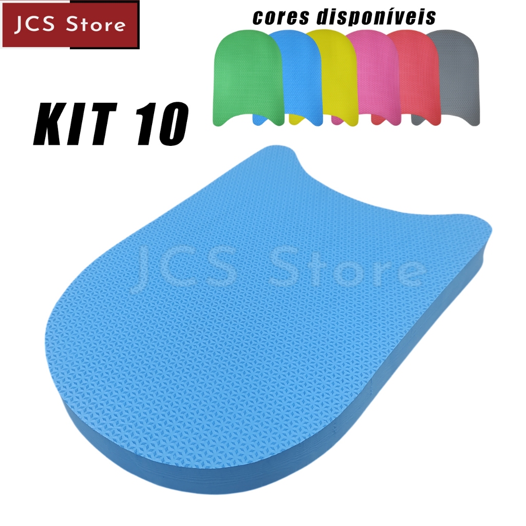 Kit 10 Prancha Natação 34 x 24 x 3 Eva Treino Hidroginástica