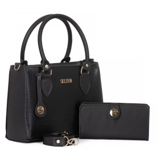 Kit Bolsa Media Feminina Transversal E De Mão Com Carteira em Oferta na Shopee