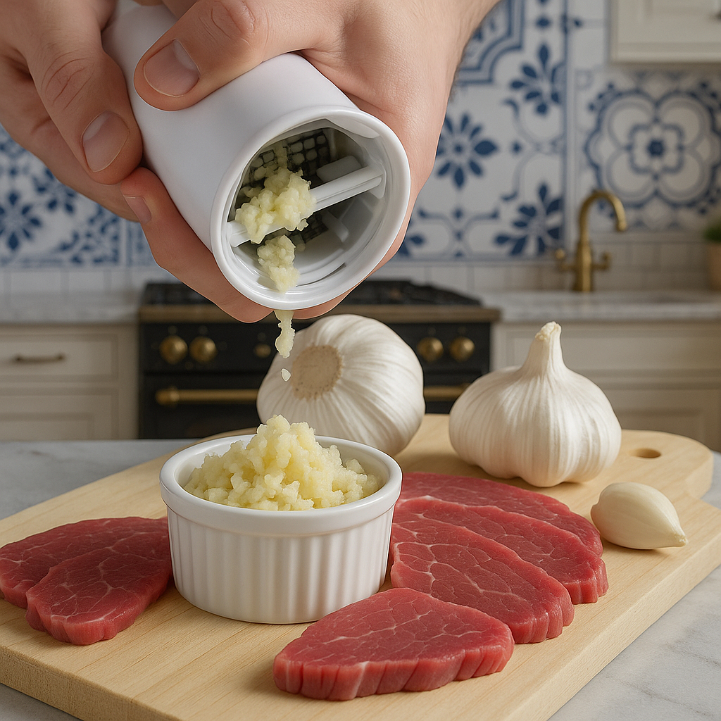 Triturador Picador e Fatiador de Alho Moedor em Oferta na Shopee