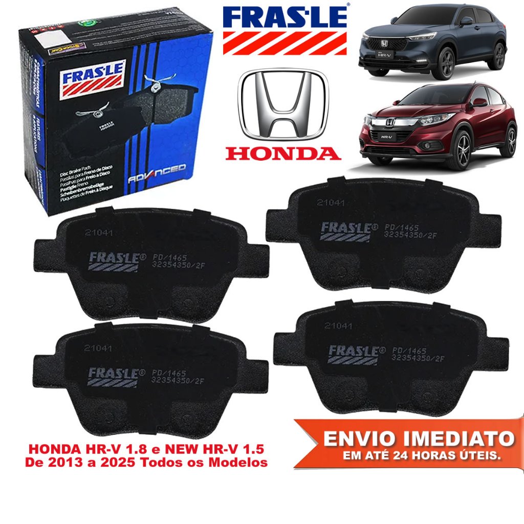 Pastilha de Freio Traseira Honda HRV 1.8 e NEW HRV 1.5 Turbo Todos os Modelos Original FRASLE c/NFe