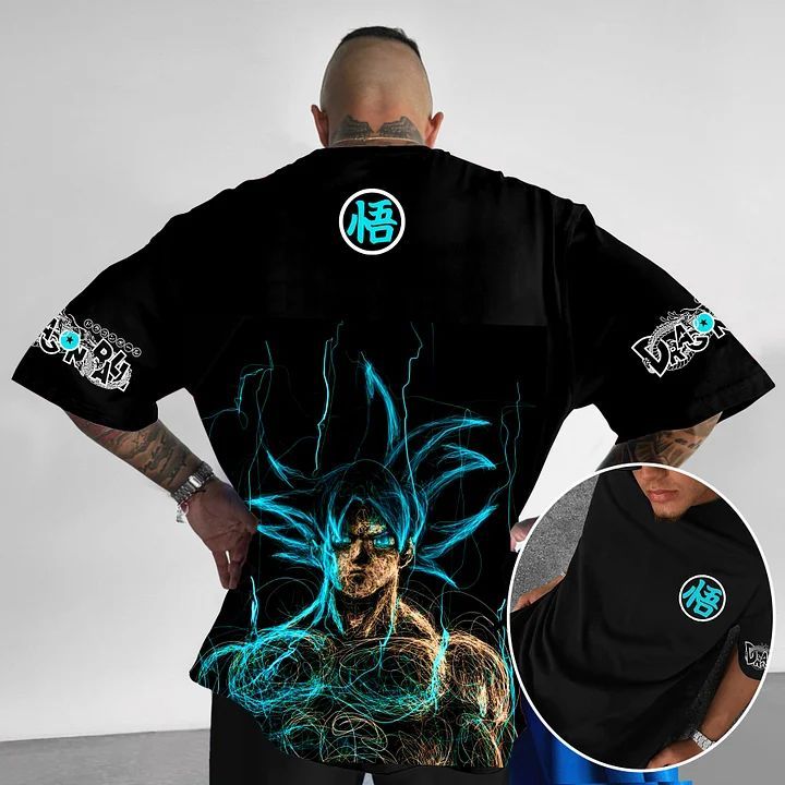 Camiseta Streetwear Aftersoul | Plus Size | Goku Ultra Instinct | 100% Algodão | Anime | Dragon Ball