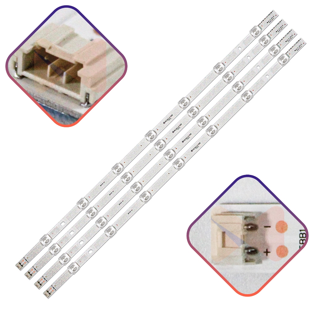 32Ls315K 32Ls341C 32Ls345B 32Ls345T 32Ls3450 Kit 4 Barras com 7 Leds Mills