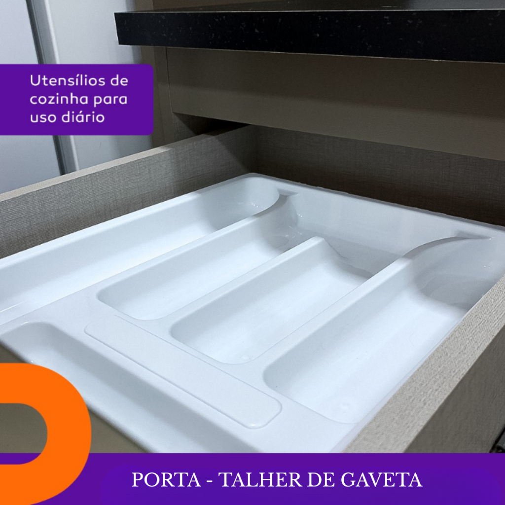 Porta Talher Para Gaveta Cozinha Organizada Moderna Faca Garfo Colher Top Achadinhos