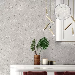 Papel de Parede Adesivo Lavável Granilite Marmorizado Cinza Para Cozinha Banheiro