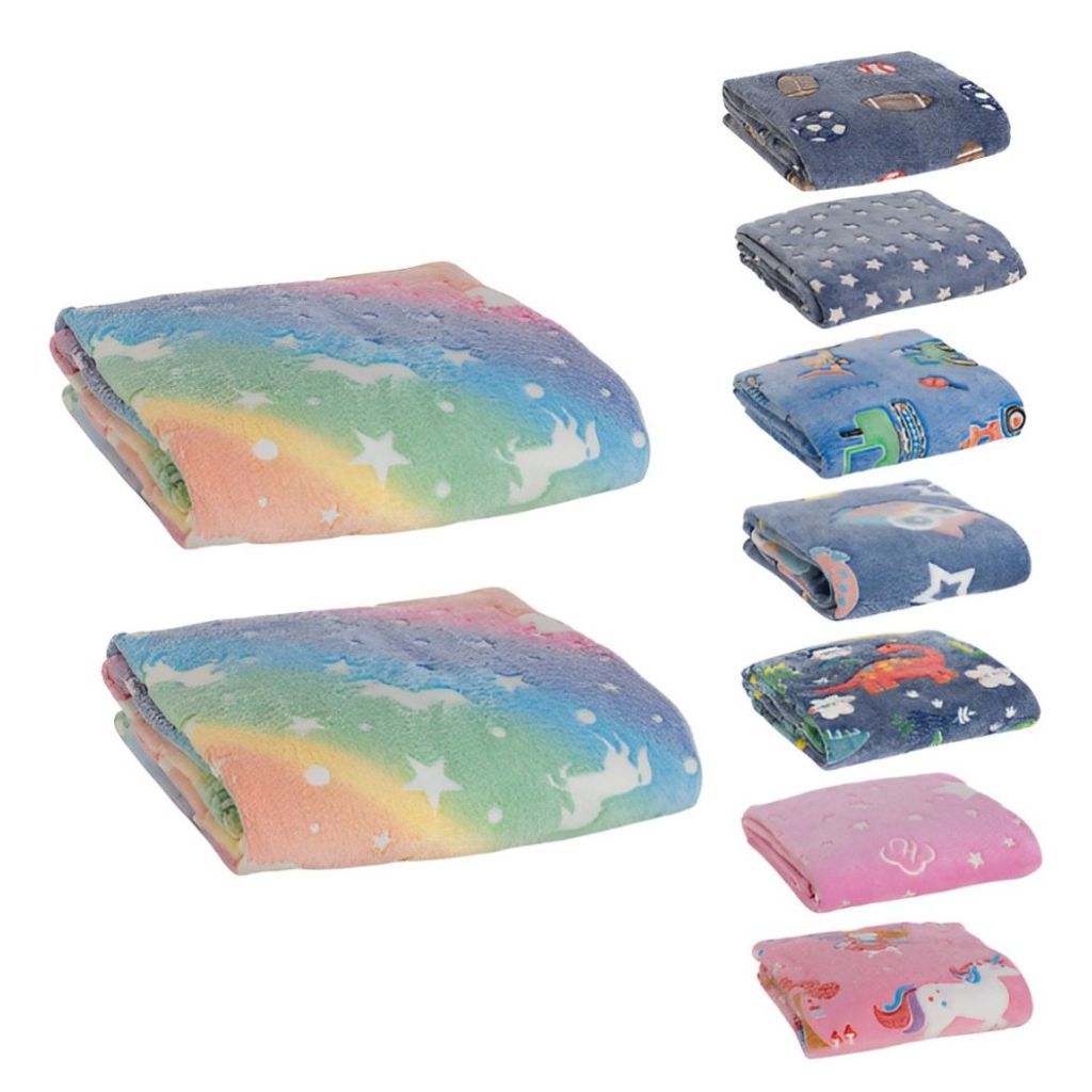 Cobertor Manta Brilha No Escuro Cobertor Mantinha Infantil Macia 1,50x2,00 Para Criança