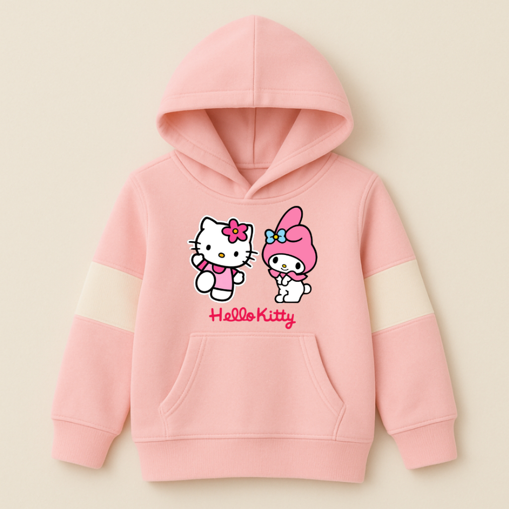 Moletom Infantil Menina Hello Kitty My Melody Canguru Inverno Flanelado