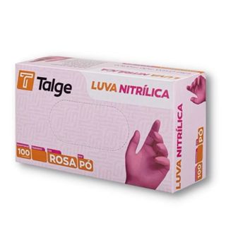 Luva Nitrílica ROSA Descartável Sem Pó com  100 UNIDADES Tam PP, P, M , G em Oferta na Shopee