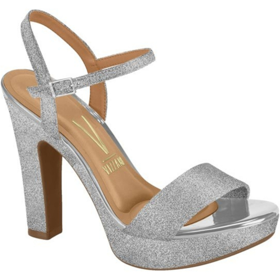 Sandalia Feminina Plataforma Meia Pata Salto Alto Vizzano Original