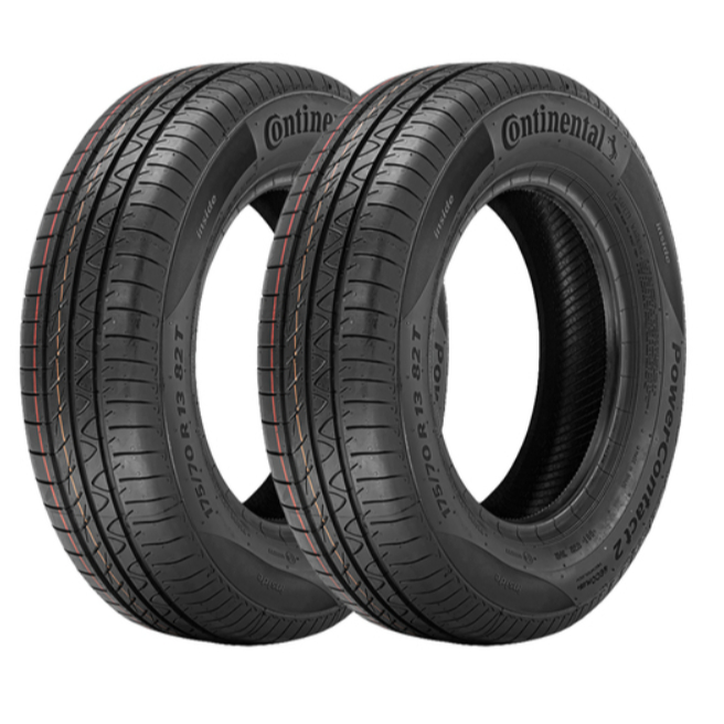 Kit 2 Pneus Aro 14 Continental 185/60R14 82H PowerContact 2