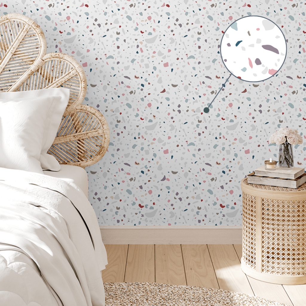 Papel de Parede Adesivo Granilite Colorido Para Quarto Sala Escritório Lavável