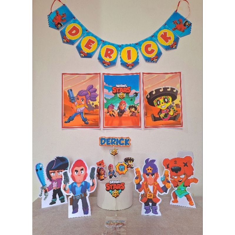 Kit Festa só um bolinho Brawl Stars  Personalizados - decoração - lembrancinhas - papelaria - aniversário - festa