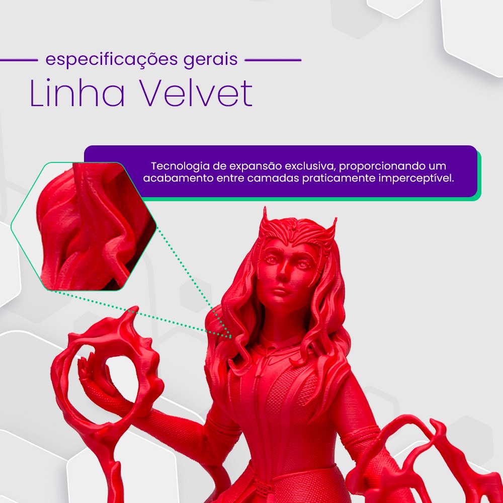 Filamento Pla Rosa Bebê Velvet Premium 1kg 1,75mm Efeito Aveludado Para Impressora 3D FDM - Voolt3D