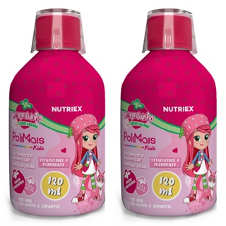 Kit 2 Vitaminas Infantis A a Z Polimais Moranguinho Sabor Morango 120ml em Oferta na Shopee