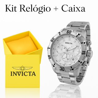 Kit Relógio em Aço Masculino + Caixa Luxo Original Elegância e Durabilidade em Oferta na Shopee