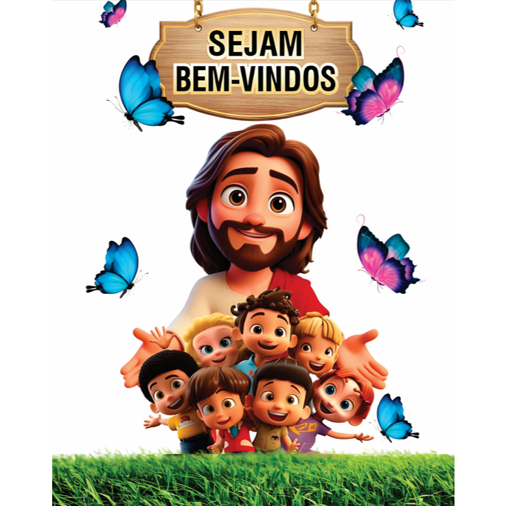 BANNER ARTE PRONTA  - SEJAM BEM-VINDOS CRISTÃO