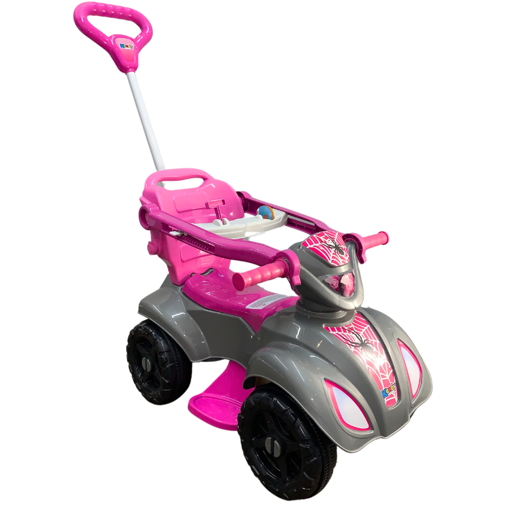 Quadriciclo Spider Girl Menina 1 a 3 anos até 30Kg Carro Passeio - Reforçado e com Ajustes - Inmetro em Oferta na Shopee