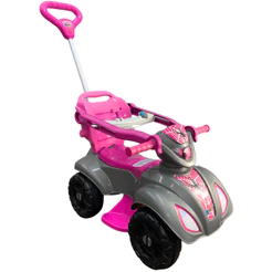 Quadriciclo Spider Girl Menina 1 a 3 anos até 30Kg Carro Passeio - Reforçado e com Ajustes - Inmetro