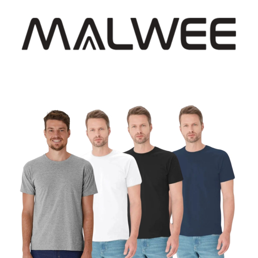 Kit 2 Camisetas Básicas Malwee Masculina Gola Redonda 4423