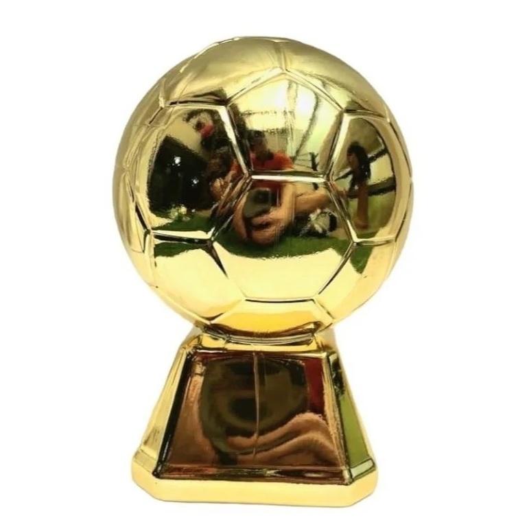 Troféu Bola Decorativo Metalizado em Oferta na Shopee