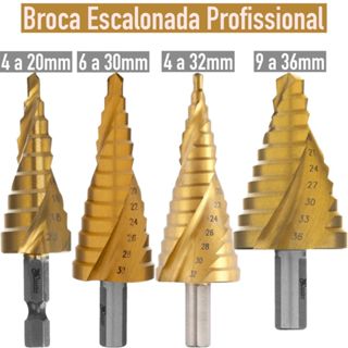 Broca Escalonada Profissional Revestimento Titanio - Escolha a Opção MTX em Oferta na Shopee