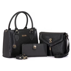 Kit Bolsas Feminina Media E Bolsa Pequena Com Carteira