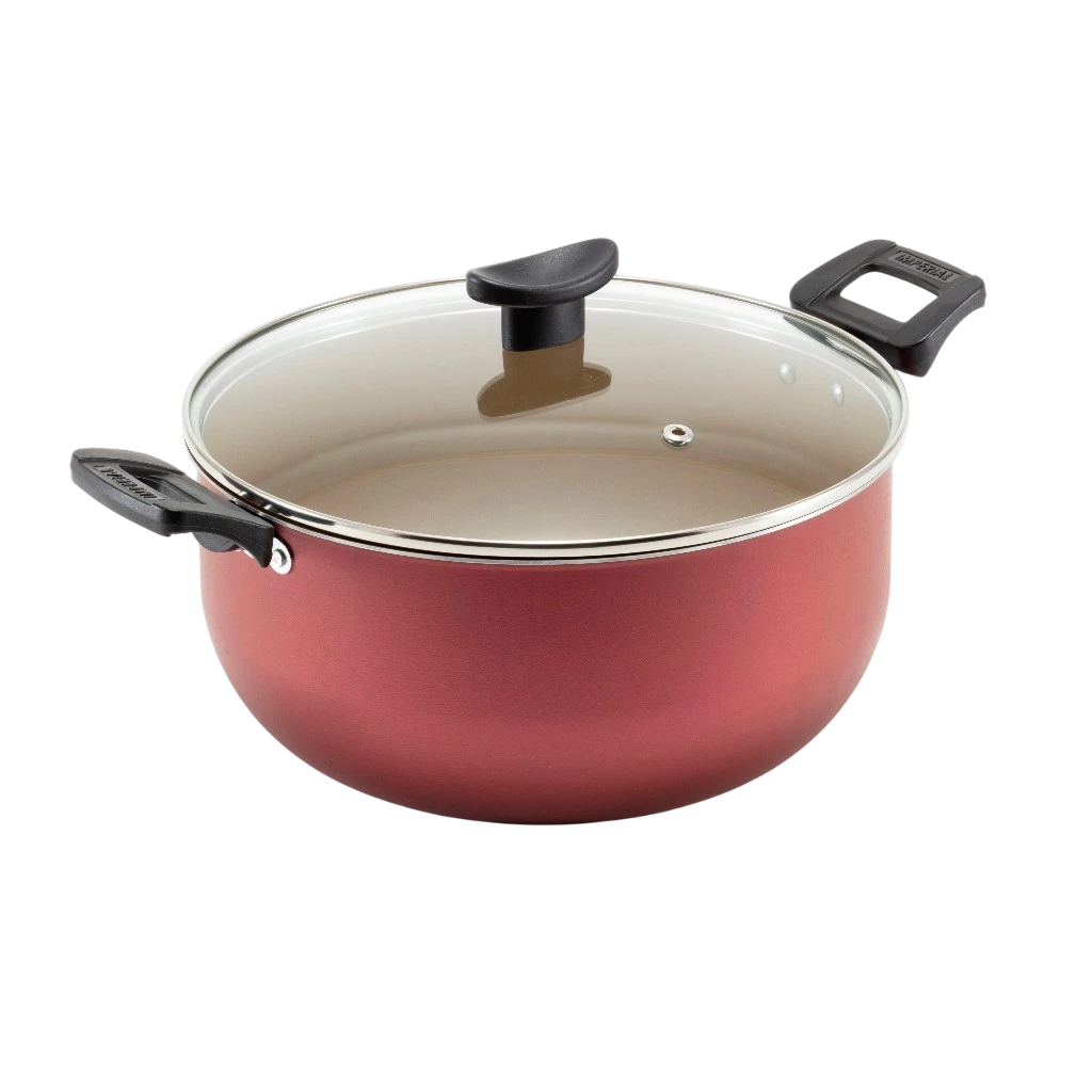 Imagem Panela Caçarola 18cm Teflon Premium com Tampa de Vidro Temperado – Alta Resistência e Antiaderente