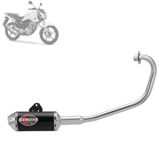 Escapamento Escape Moto Esportivo Gemoto Racing 3 Trioval Cg Fan Cargo Start 160 2016 2017 Ponteira em Oferta na Shopee