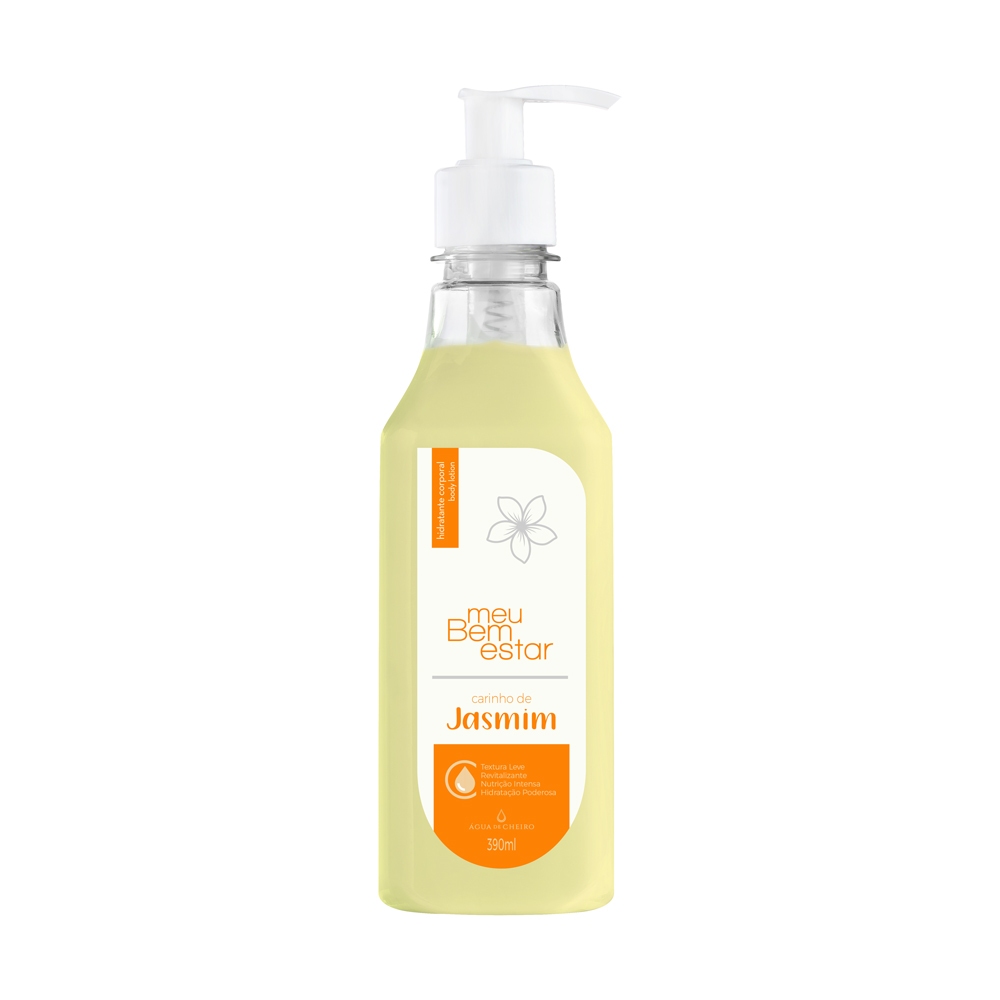 Hidratante Corporal Meu Bem Estar Carinho De Jasmim 390ml Água De Cheiro Textu7ra Leve Nutrição
