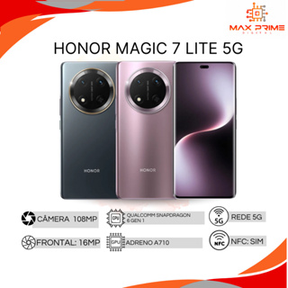 Honor Magic 7 Lite 5G 512GB, 12GB RAM, Câmera 108MP,  Processador Snapdragon 6 Gen 1,Bateria 6600mAh, Versão Global em Oferta na Shopee