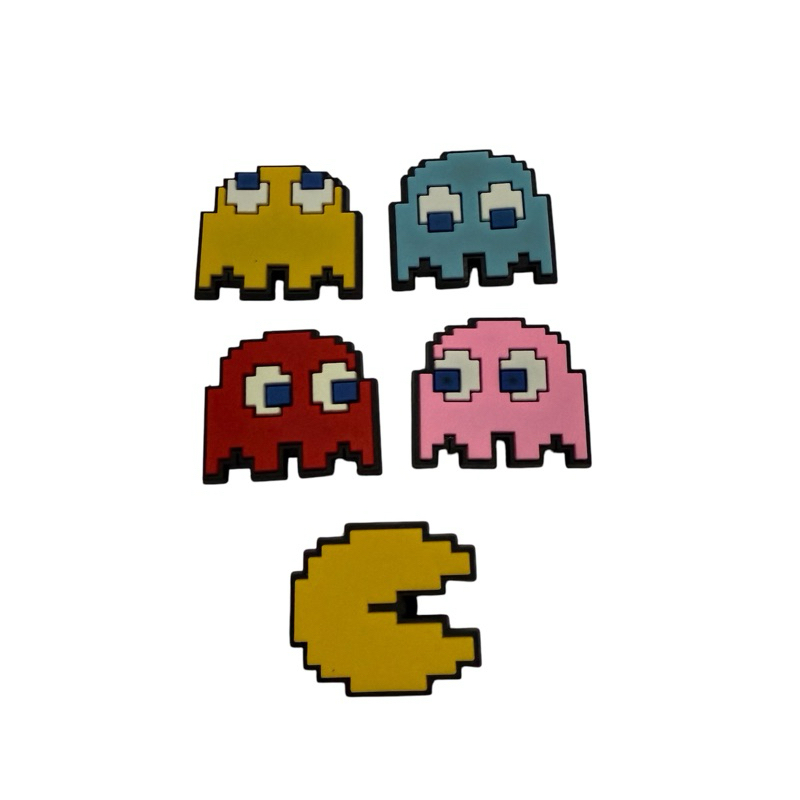 Pins/Enfeites para Babuche Jogo Videogame Fantasmas Pac-Man