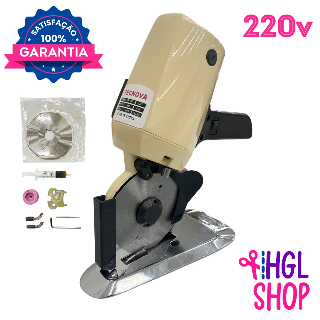 Máquina de Cortar Tecido 300w Disco Oitavado 4 Pol + Kit Peças de Manuntenção (220v) - TN-100