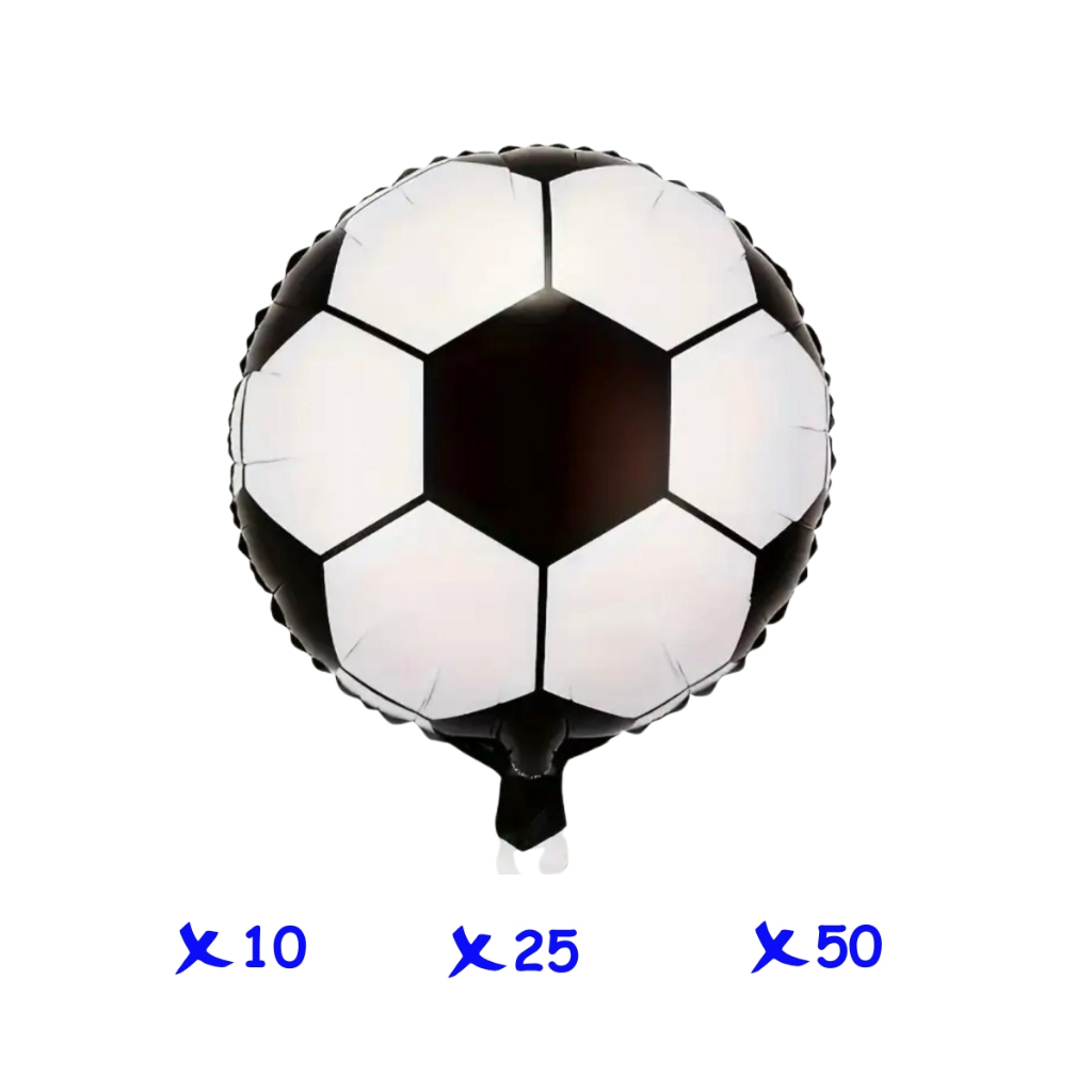 Kit 10 - 25 - 50 Mini Balões Metalizado Futebol 24cm X 31cm Festa Aniversário - Envio Imediato - Top