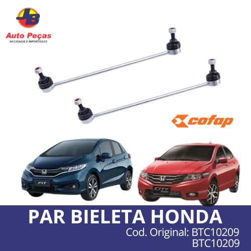 PAR BIELETA DIANTEIRA COFAP HONDA CITY E FIT 2015 EM DIANTE
