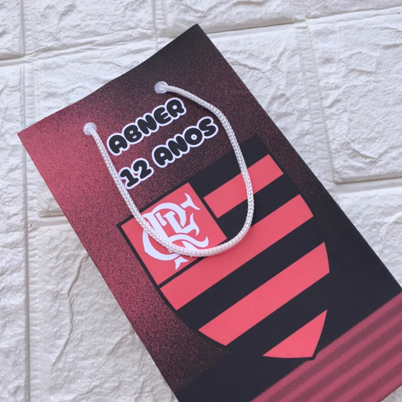 KIT PEGUE E MONTE SACOLINHAS Personalizadas para Festas Mimos Aniversários Lembrancinhas FLAMENGO FC