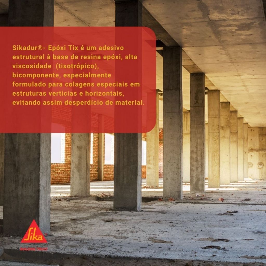 Adesivo para Concreto e Reparos - Sikadur® Epoxi Tix Cinza  (Lata 1kg) - SIKA