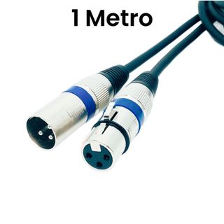 Cabo Microfone Xlr Canon Macho X Femea Balanceado 1 Metro