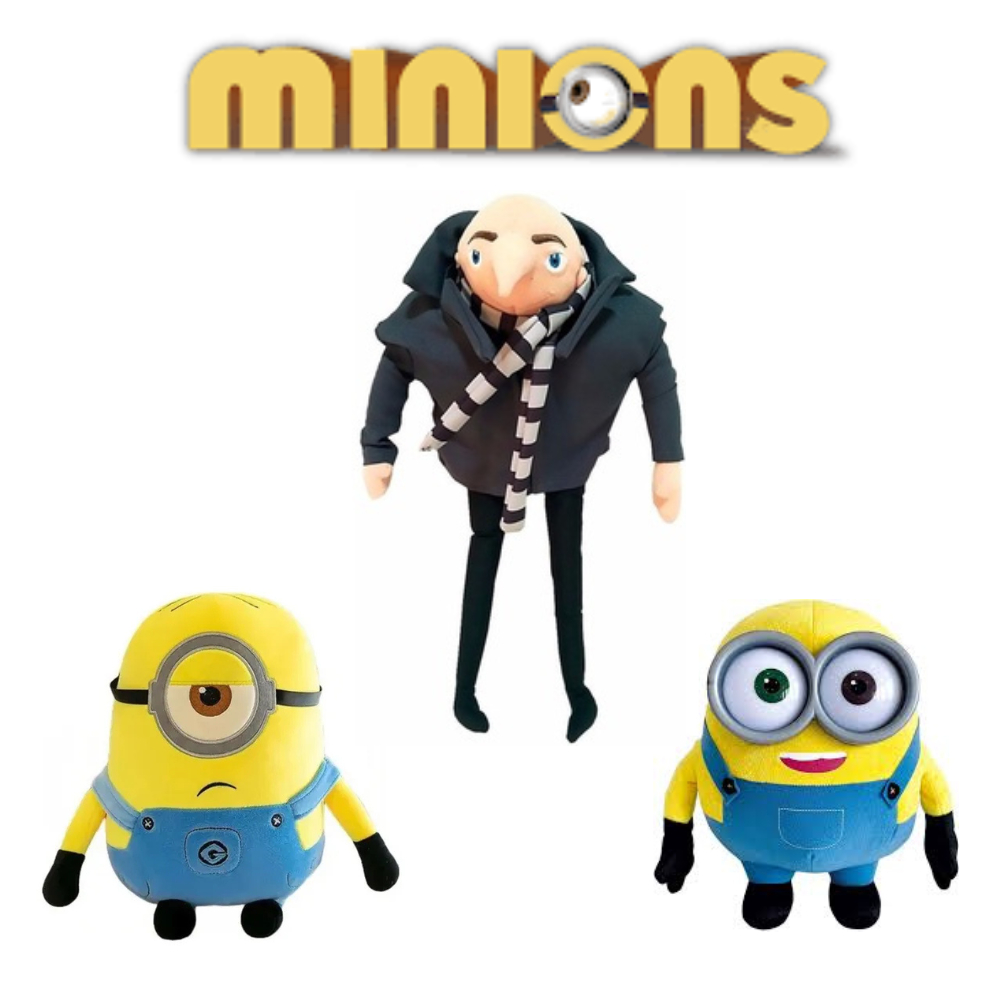 Boneco de Pelúcia Minions Meu Malvado Favorito 22cm Pelúcia Importada e Fofa