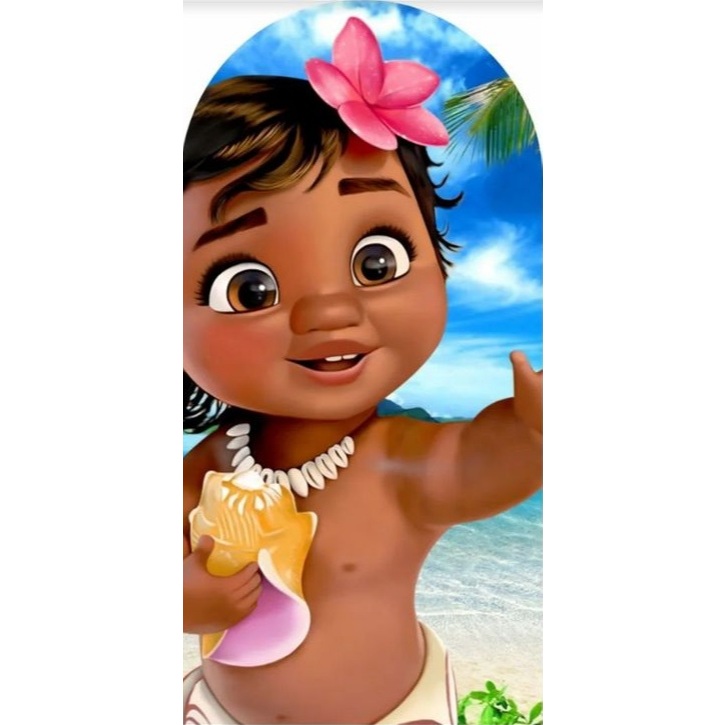 Painel Sublimado Romano Festa Sublimado Tema Moana Baby
