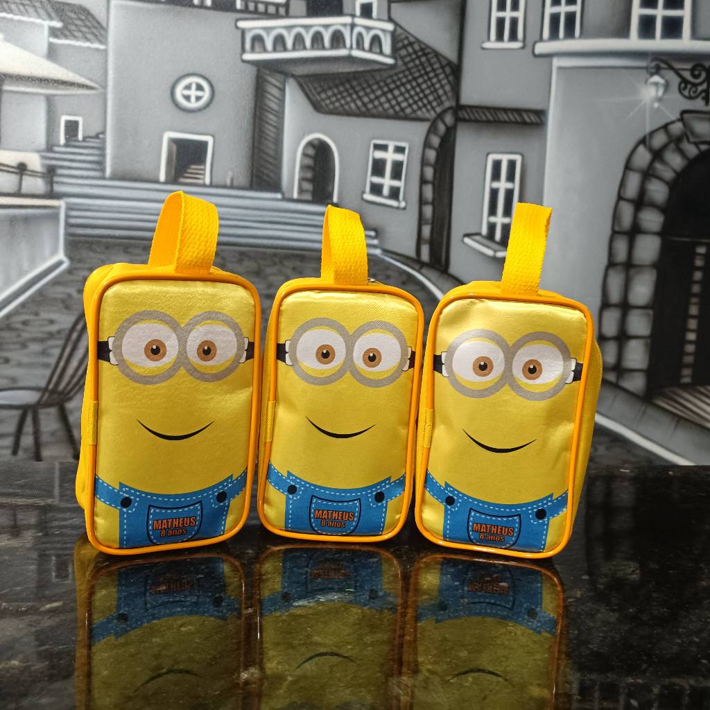 10 BOLSINHAS PERSONALIZADAS MINIONS LEMBRANCINHA FESTA ANIVERSARIO LEMBRANÇA BOLSA BOLSINHAS PERSONALIZADA