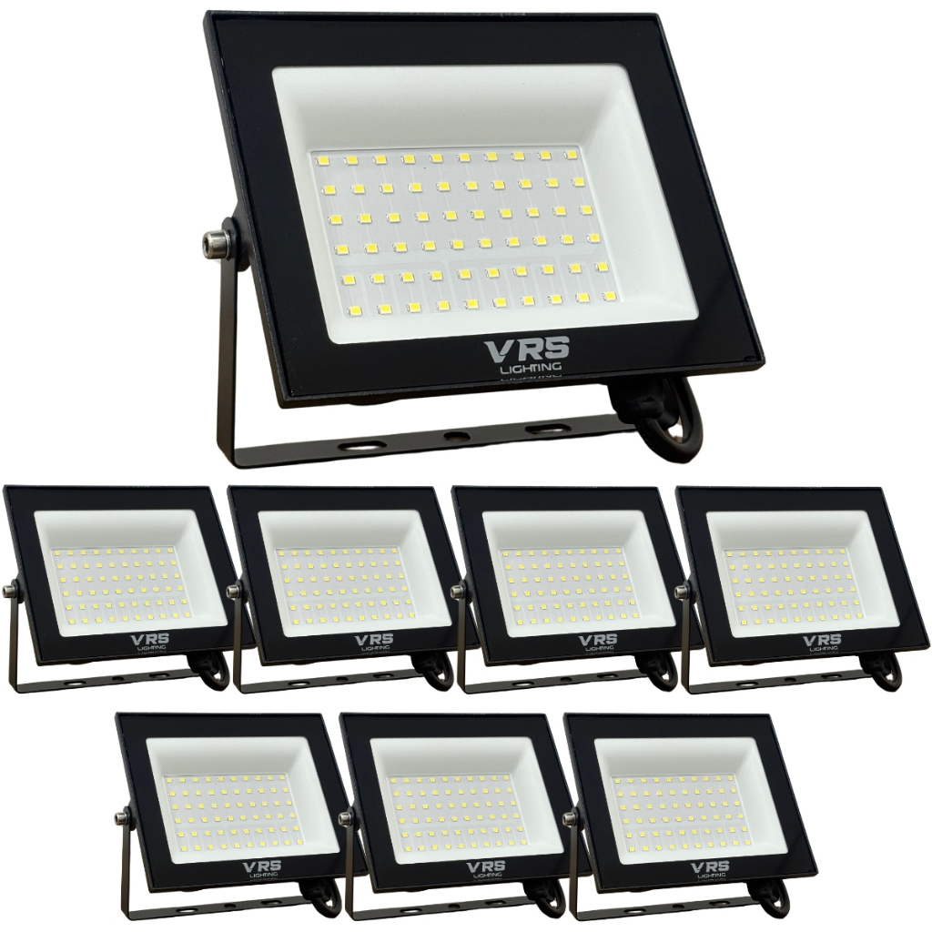 Kit 7 Refletor Led 100w Branco Frio (LUZ BRANCA) 6500k IP67 Bivolt Econômico - VRS LIGHTING