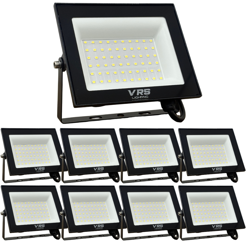 Kit 8 Refletor Led 100w Branco Frio (LUZ BRANCA) 6500k IP67 Bivolt Econômico - VRS LIGHTING