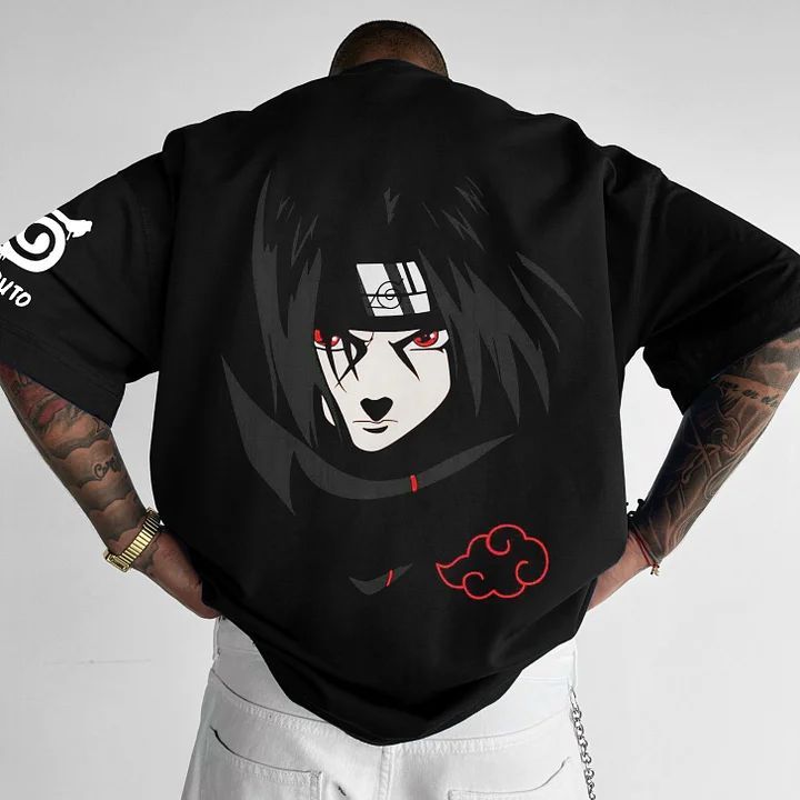Camiseta Plus Size AfterSoul | Streetwear | Naruto | Itachi | Anime | 100% Algodão | Otaku |