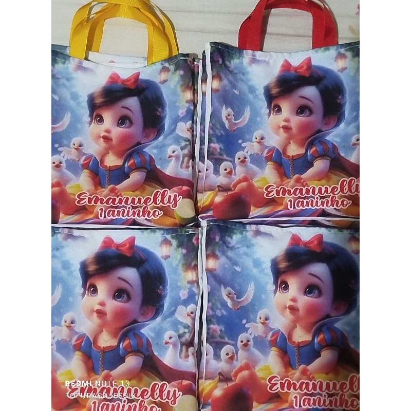 15 bolsinhas infantil personalizadas para festa 20x20 (FAÇO TODOS OS TEMAS)
