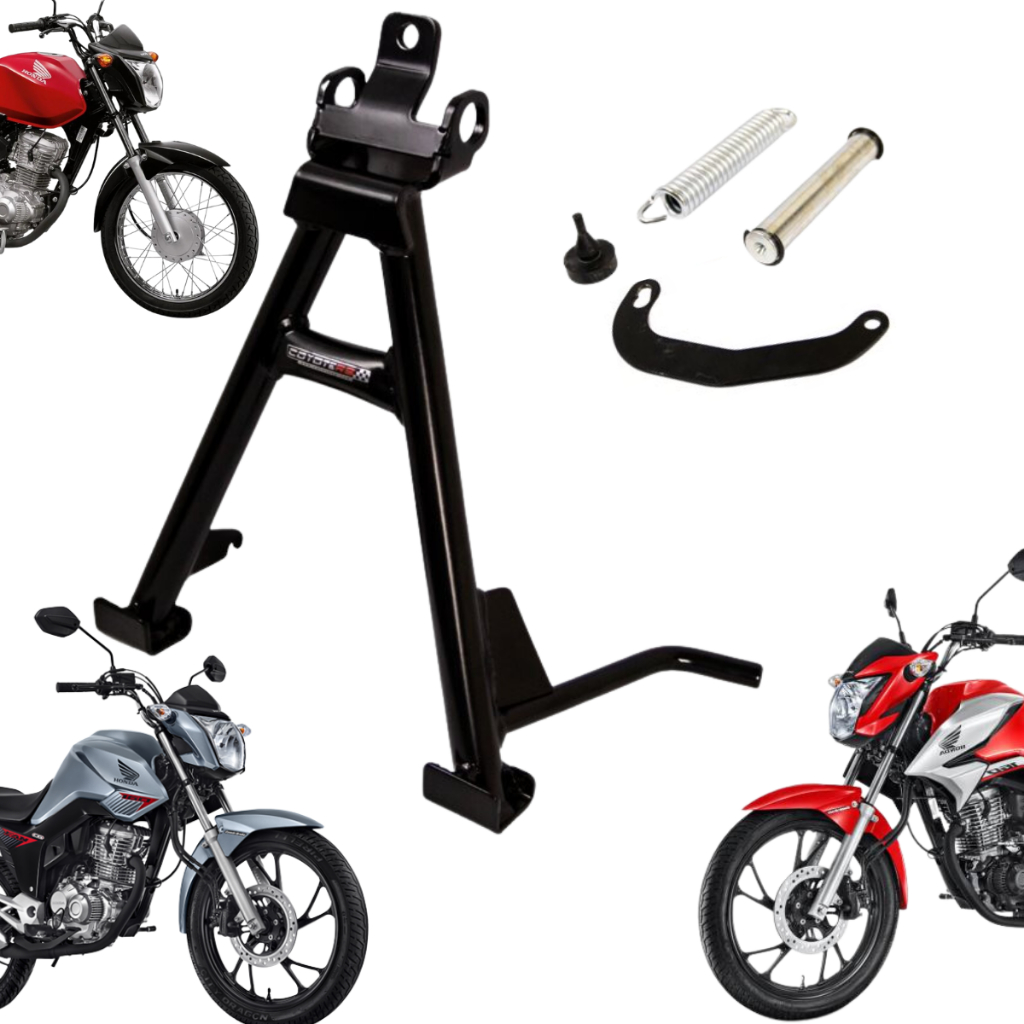 Cavalete descanso central honda CG 160 Titan Fan Start coyote apoio pezinho tripe