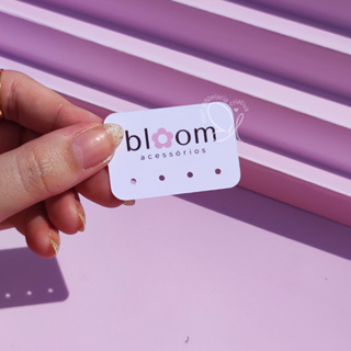 Tags/cartela para 2 pares de argola personalizada com logo em Oferta na Shopee