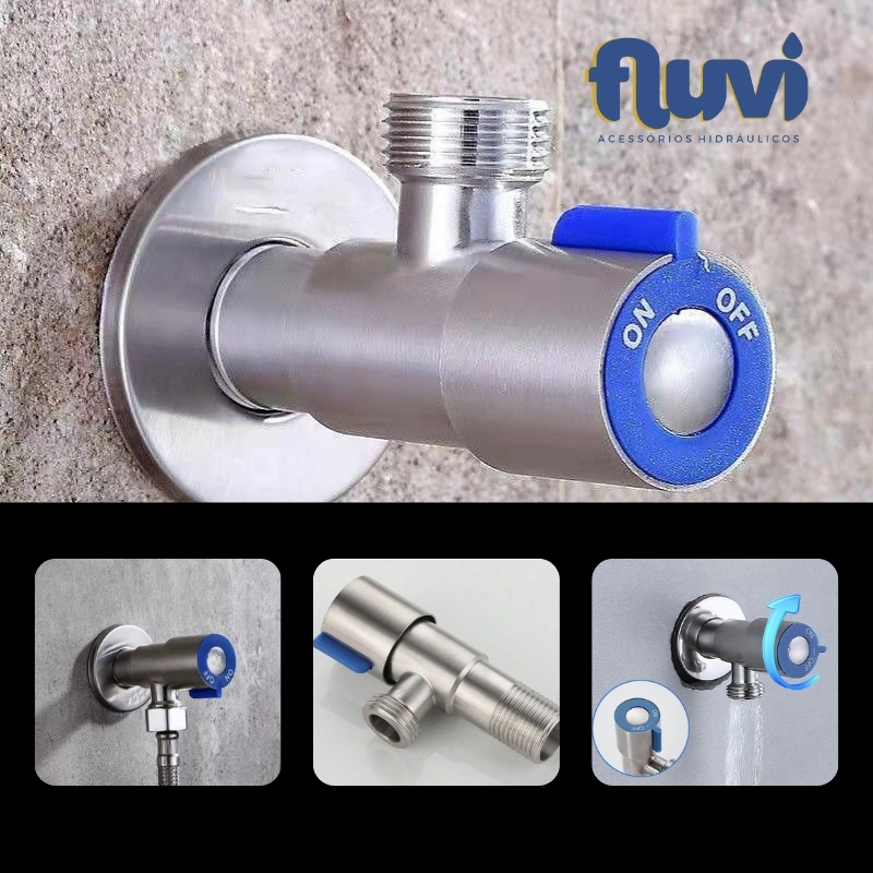 Registro Torneira Banheiro Válvula Dupla ou Unica Saida 1/2 Material  Inox 304 ou 201 em Oferta na Shopee
