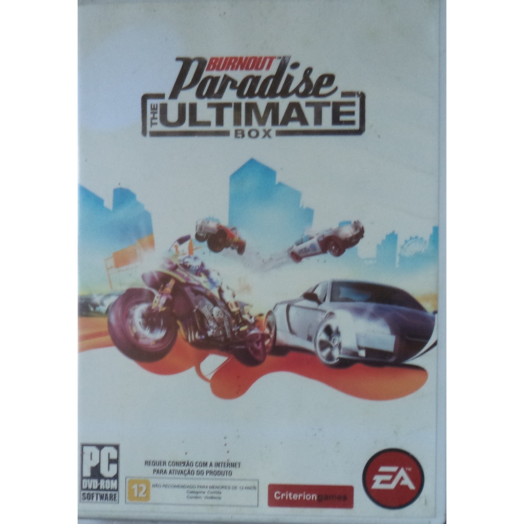 Burnout Paradise The Ultimate Box Pc Rom Mídia Fìsica Com Manual