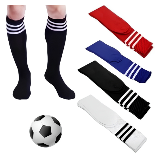 Kit 6 Par Meião Para Práticas Esportivas Futebol Adulto Respirável Antiderrapante Profissional