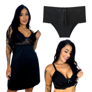 Kit Maternidade 1 Sutiã Amamentação Sem Bojo 1 Camisola Amamentação 1 Calcinha Pós Parto Gestante em Oferta na Shopee